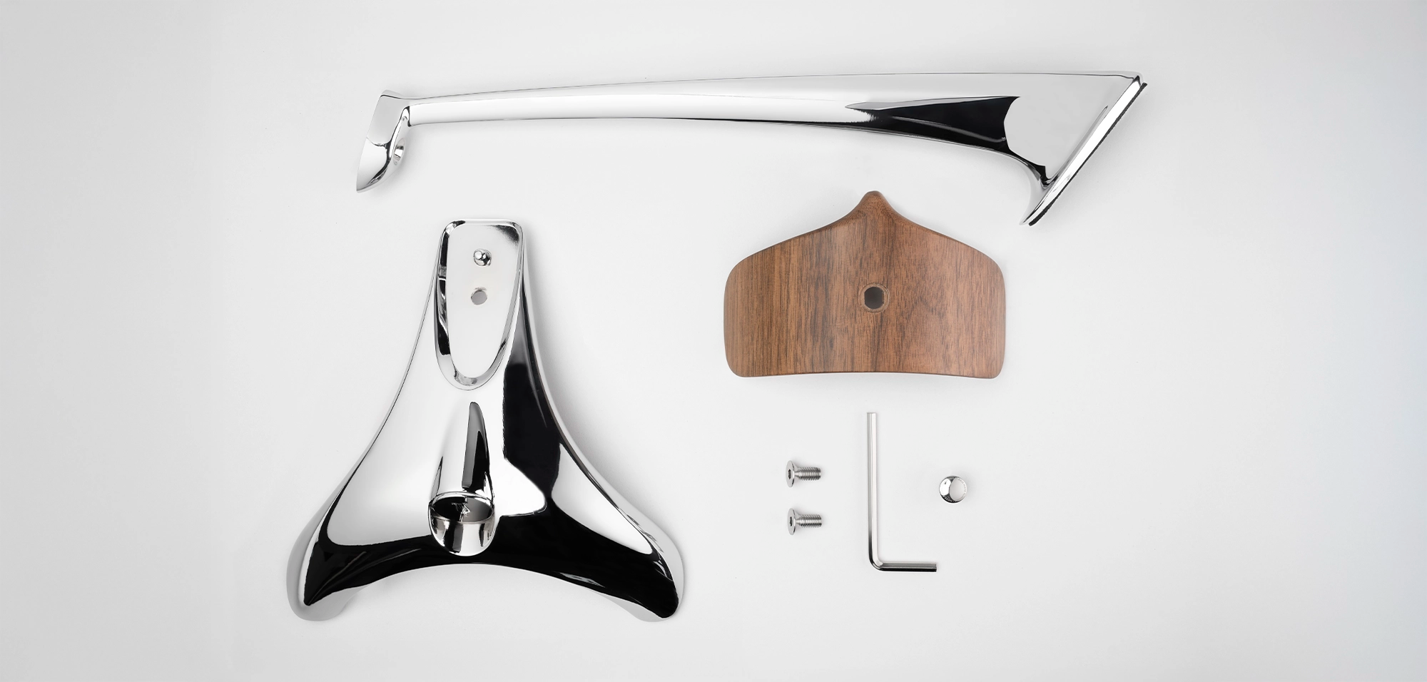 Premium built Meze Audio headphone stand Manta Chrome components