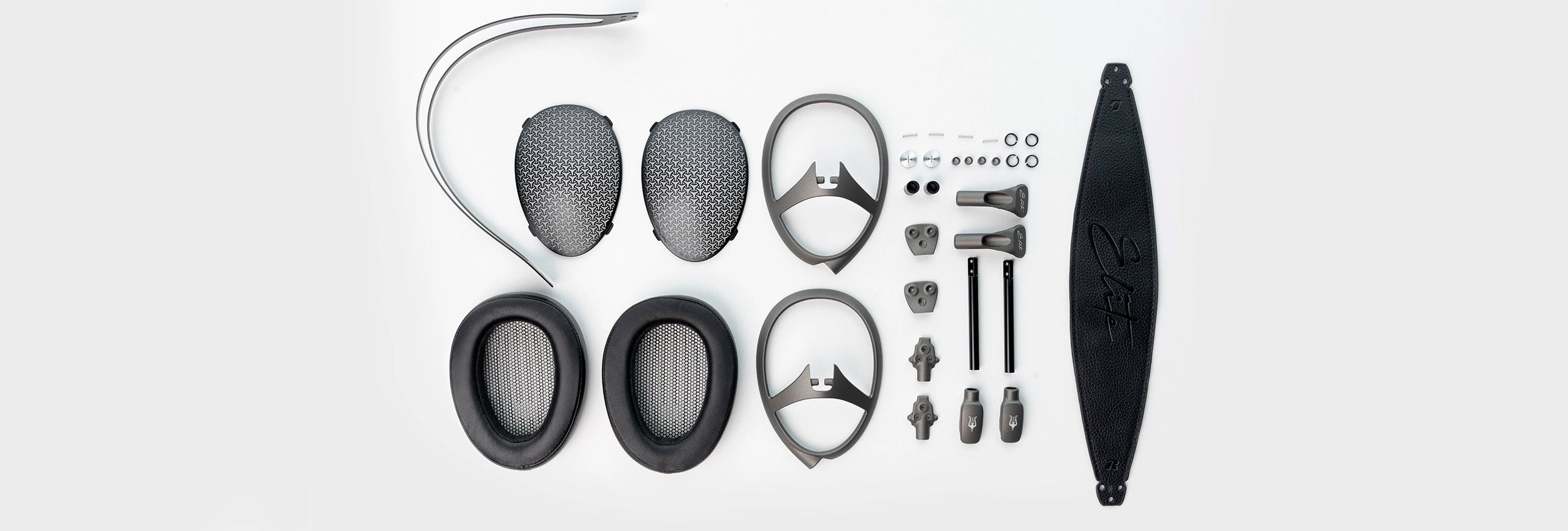 Meze Audio Elite best studio planar magnetic open-back headphone all components view