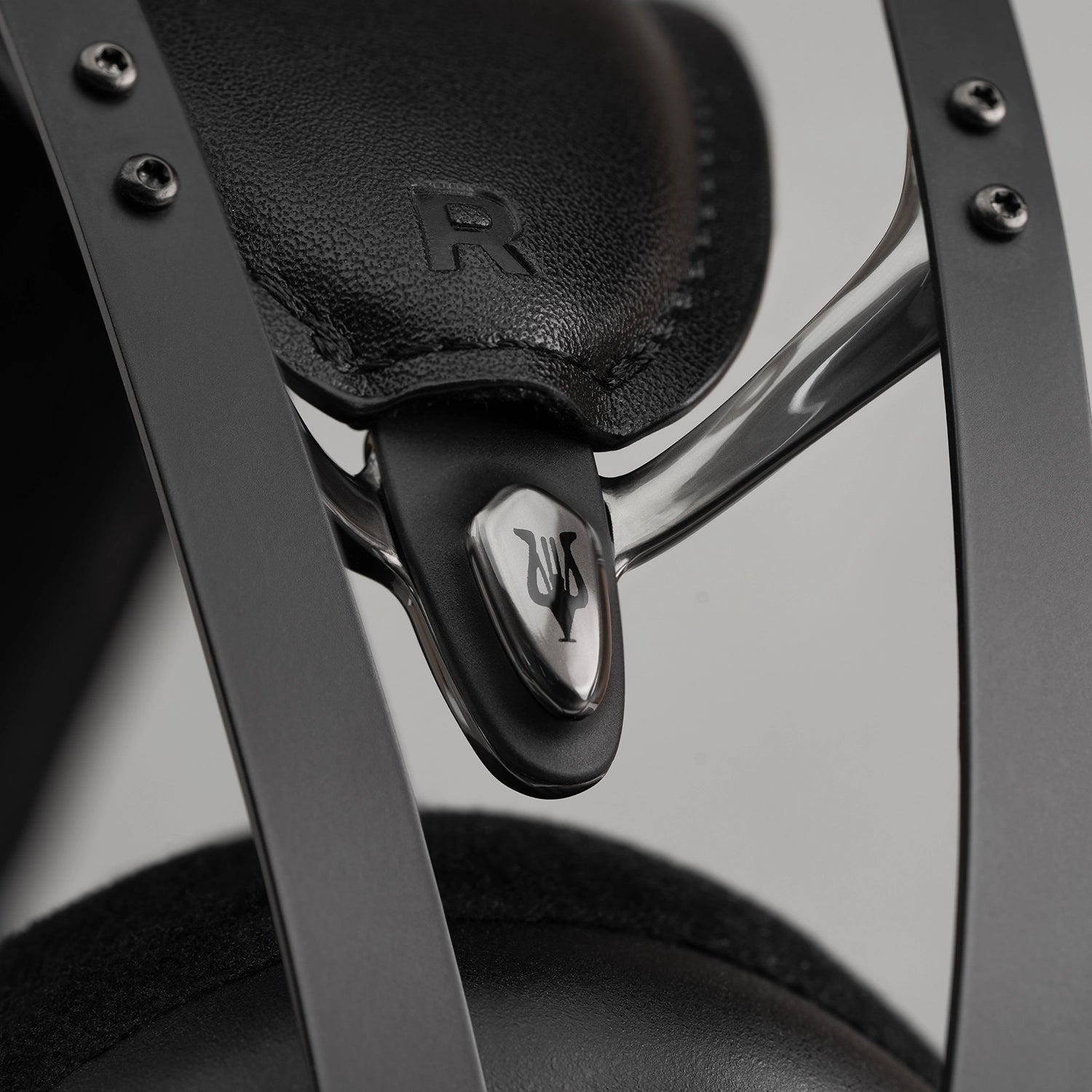 Meze Audio 105 AER best open back hifi audiophile premium headphones headband view with lateral Meze Audio logo