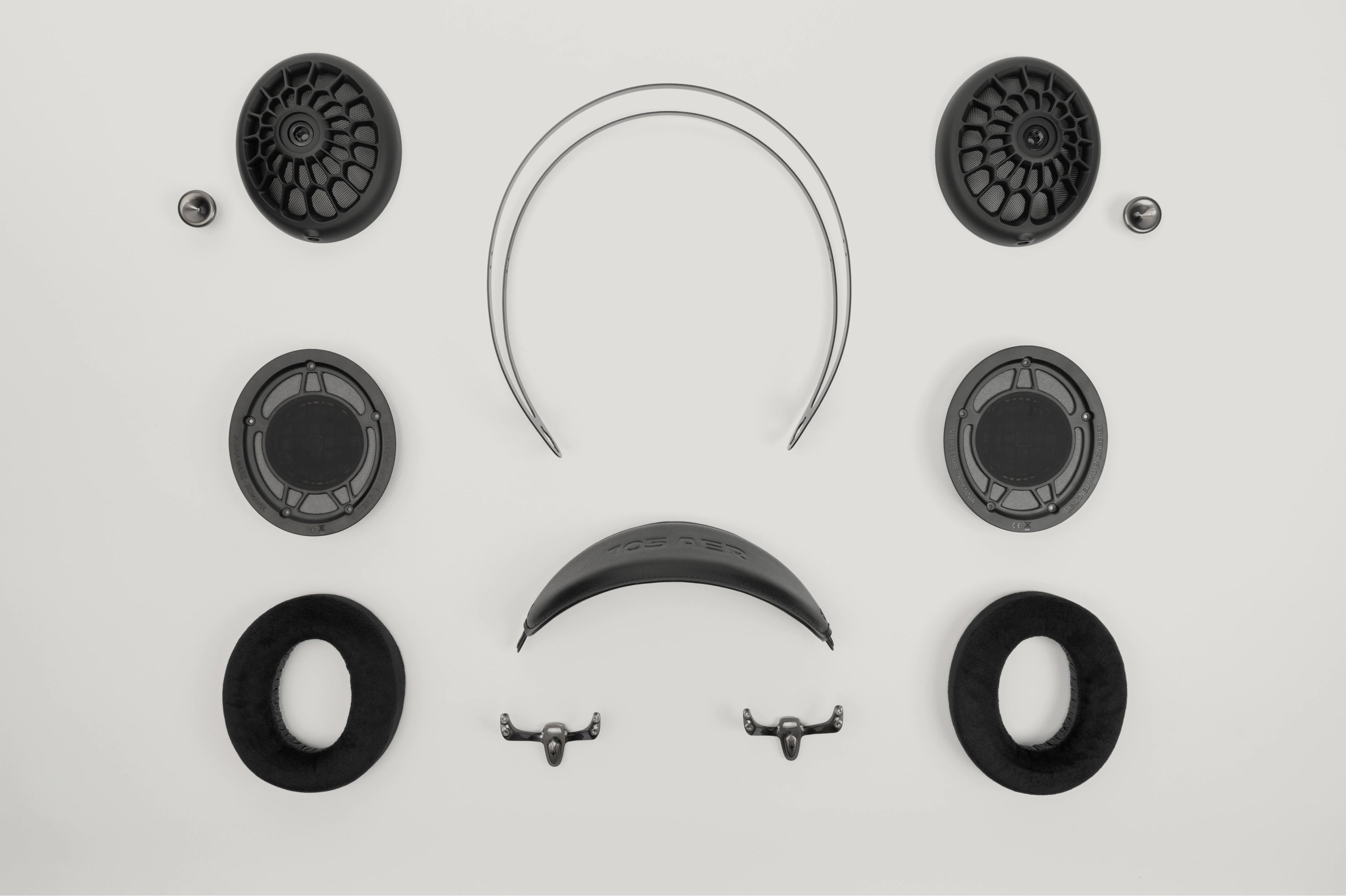 Meze Audio 105 AER premium open-back dynamic driver headphone components