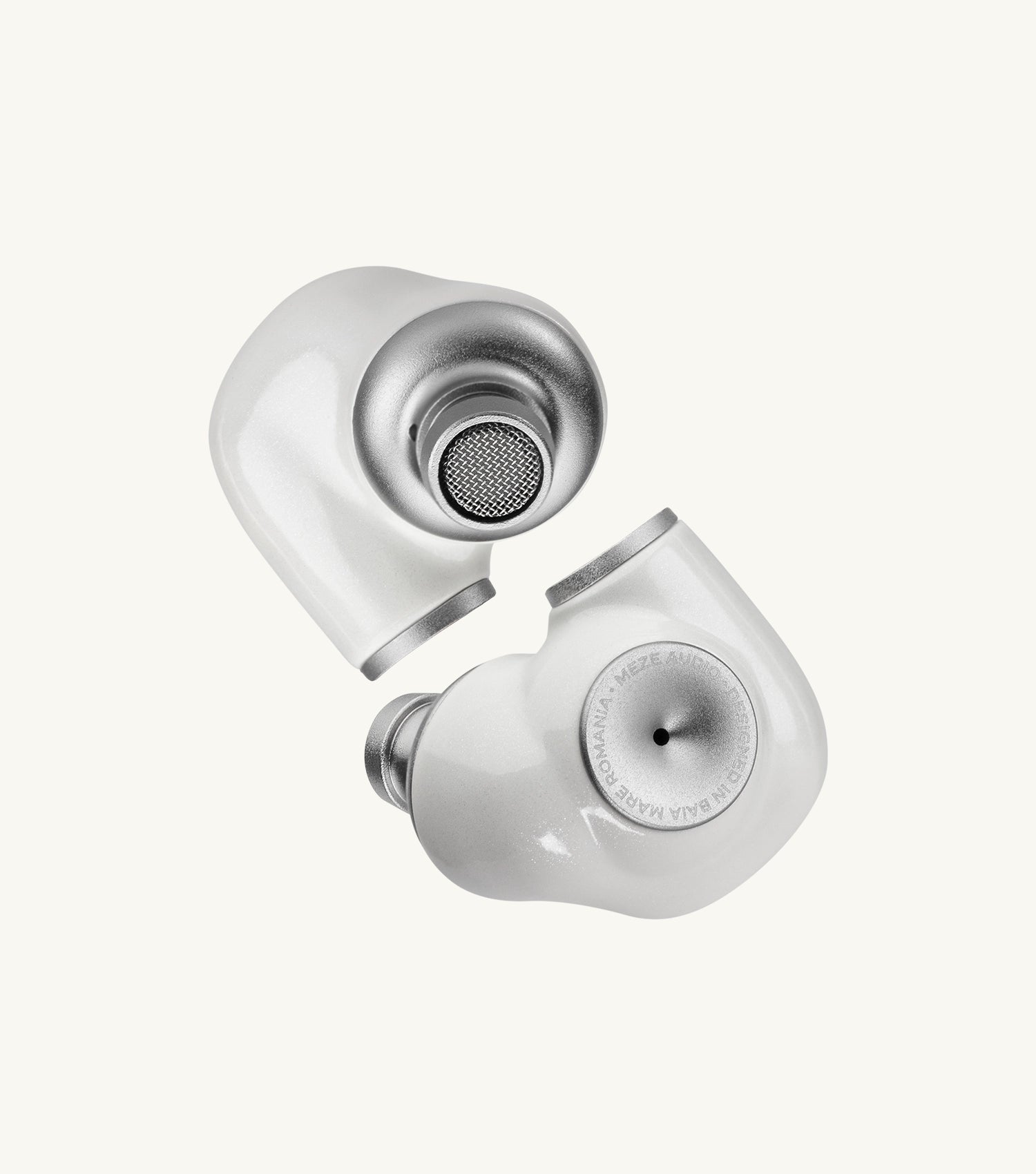 Meze Audio in ear monitors ALBA white background
