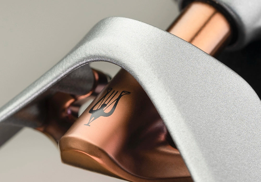 Meze Audio POET planar magnetic open-bac headphones copper ear cups premium build detail