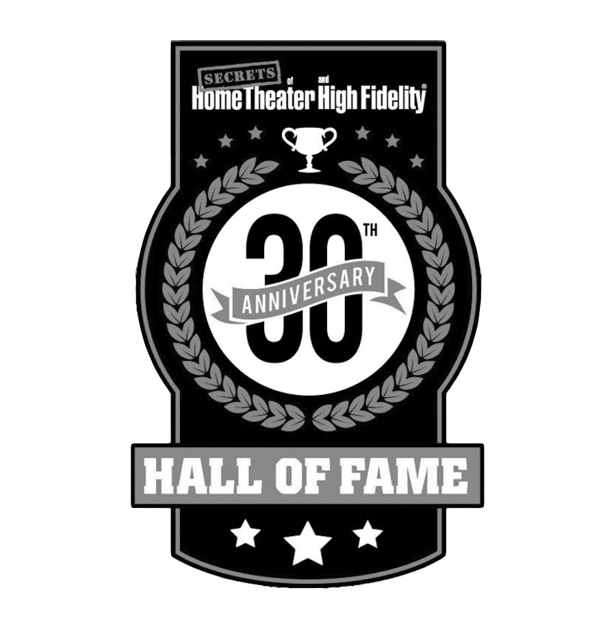 Secrets Hometheatre High Fidelity 30th Anniversary Hall of Fame award