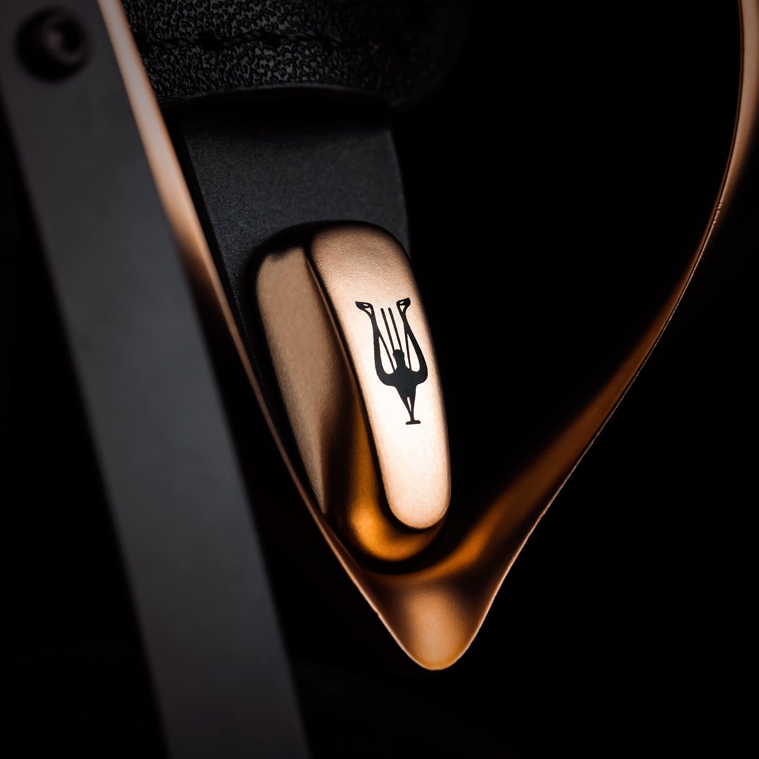 Meze Audio 109 PRO dynamic driver best audiophile open-back headphones lateral view with brass logo