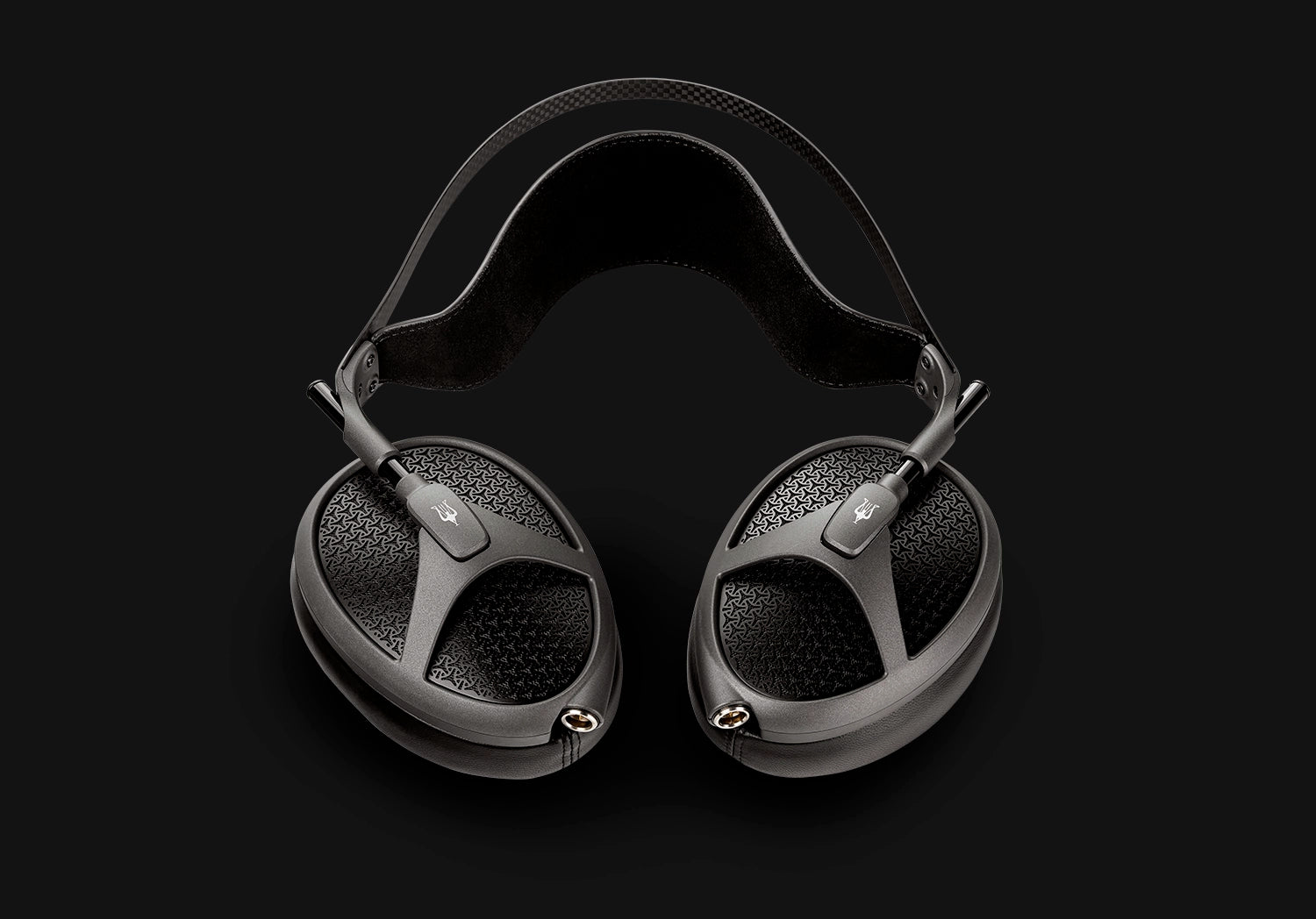 Meze Audio Elite Tungsten open back audiophile headphones top view