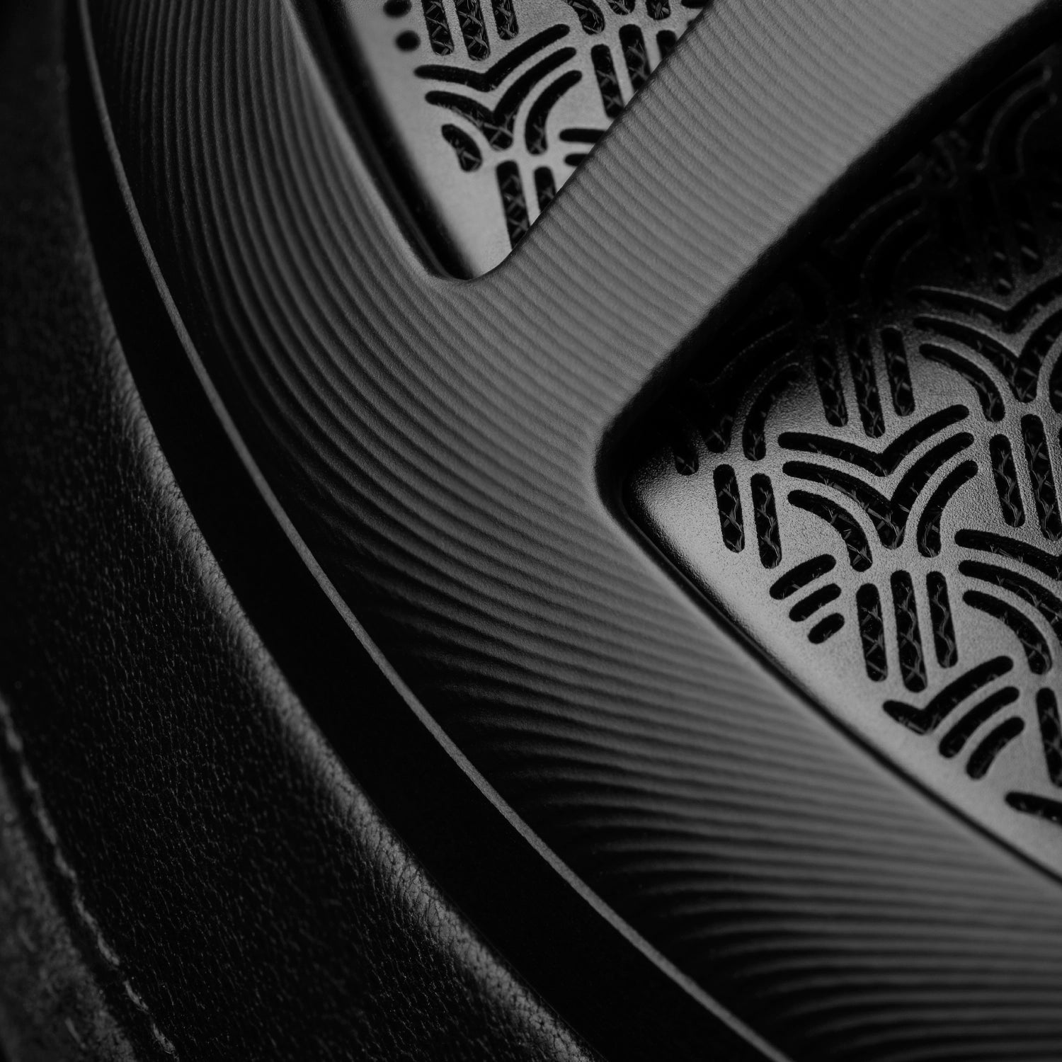 Meze Audio Empyrean II premium hifi open-back planar magnetic headphones close-up with CNC chassis and ridged edges